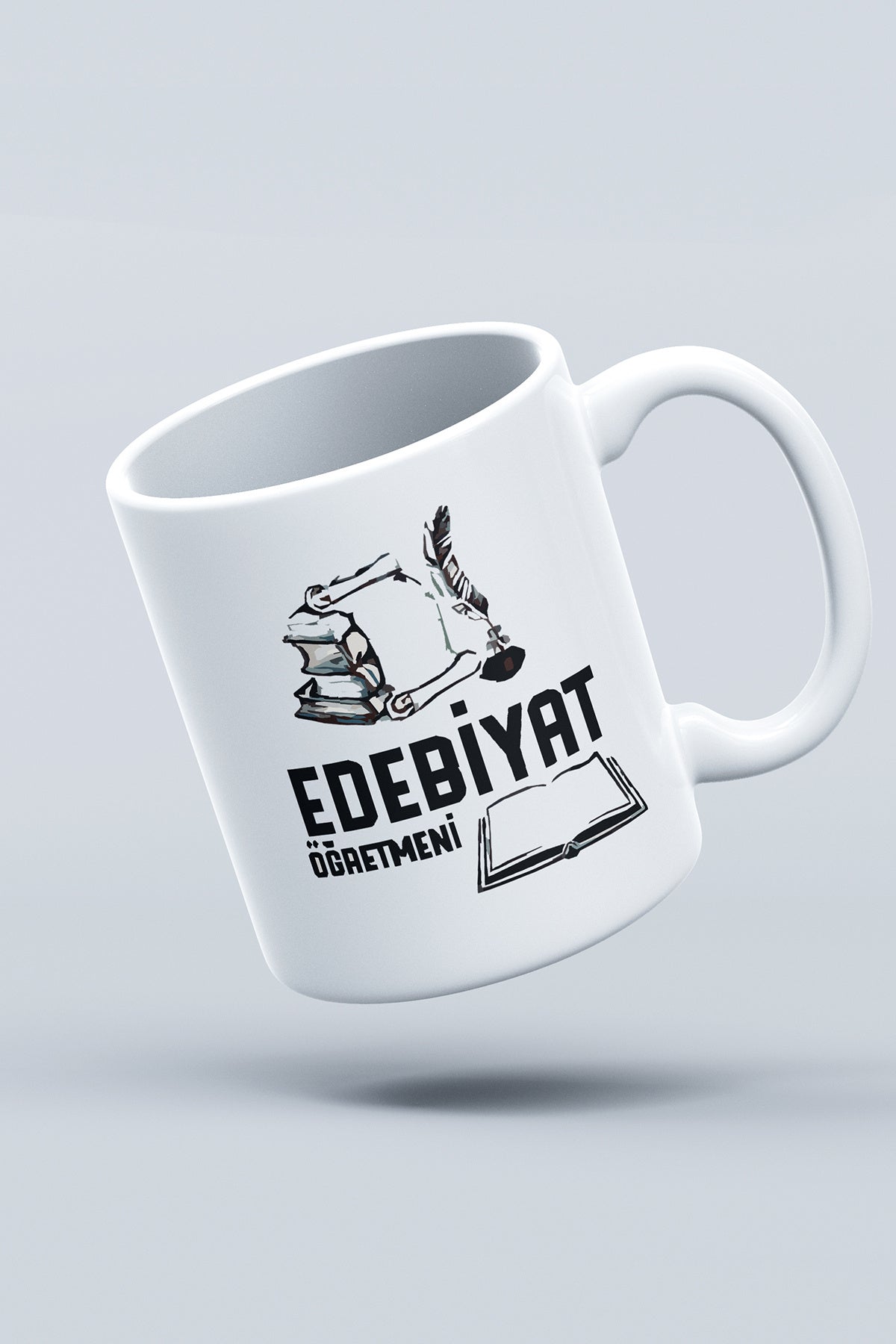 "edebiyat Öğretmeni" Baskılı Öğretmenler Gününe Özel Hediyelik Kupa Bardak