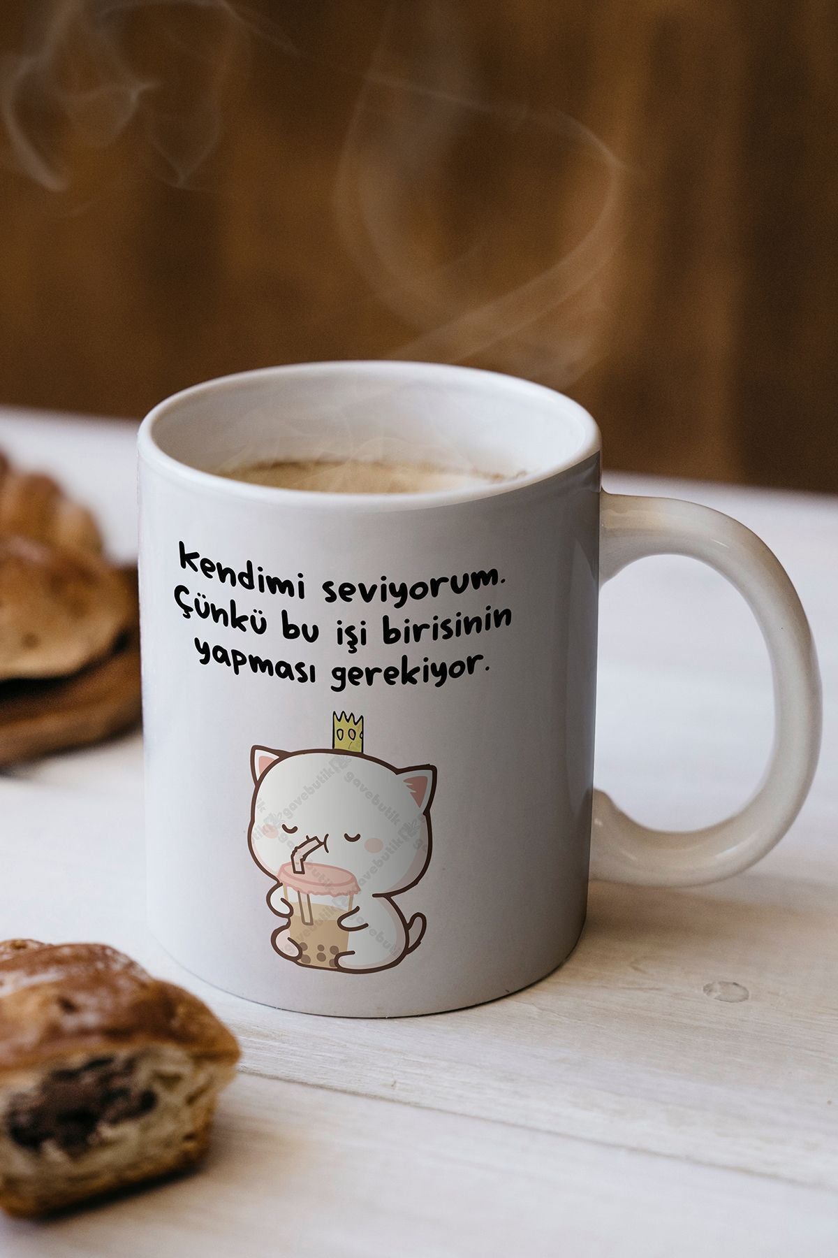 "kendimi Seviyorum" Baskılı Kupa Bardak - Sevgililer Günü Hediye