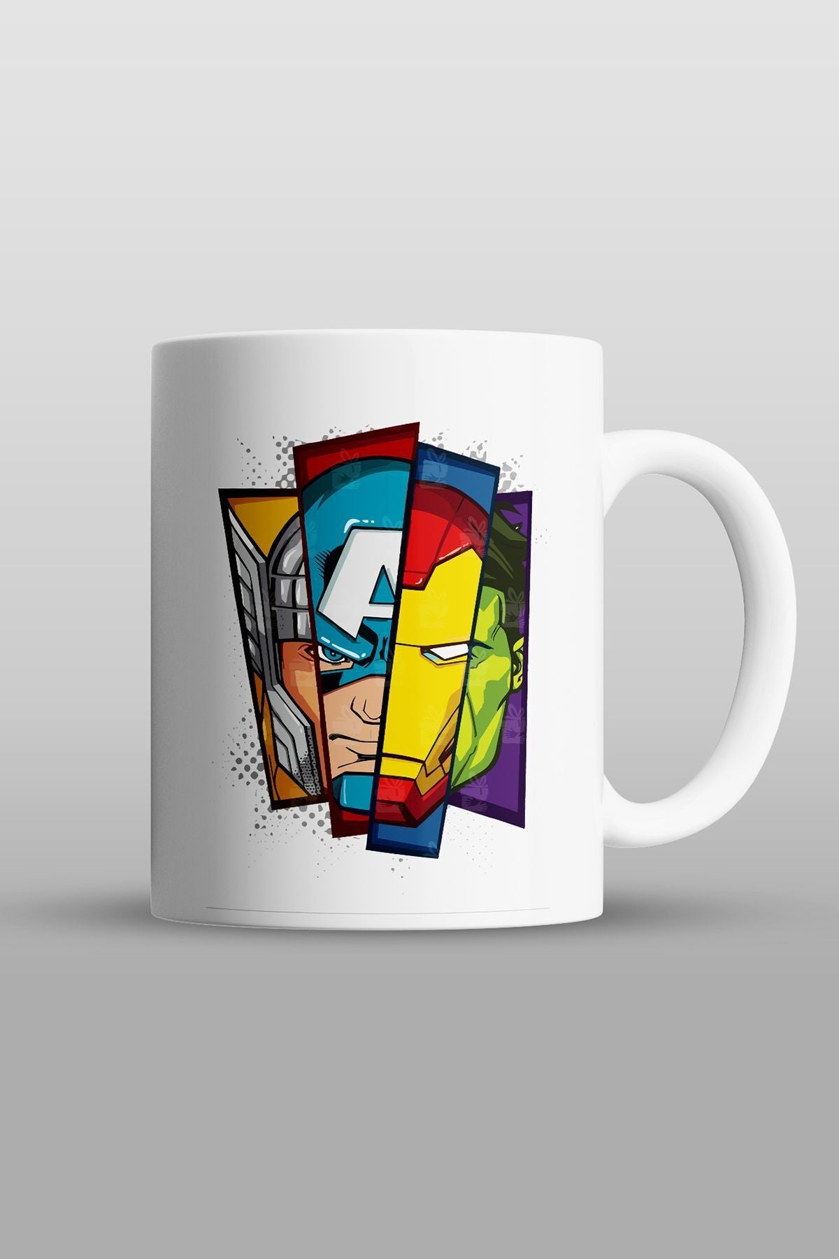 "hulk Thor Ironman Ve Kaptan Amerika - Marvel" Baskılı Kupa Bardak - Sevgililer Günü Hediye