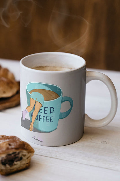 "need Coffee" Baskılı Kupa Bardak - Sevgililer Günü Hediye