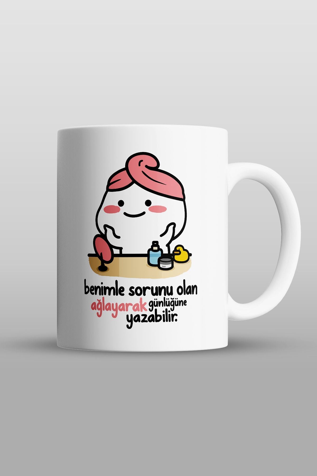 Öğretmenler Günü Hediyesi "benimle Sorunu Olan Ağlayarak Günlüğüne Yazabilir" Baskılı Kupa Bardak