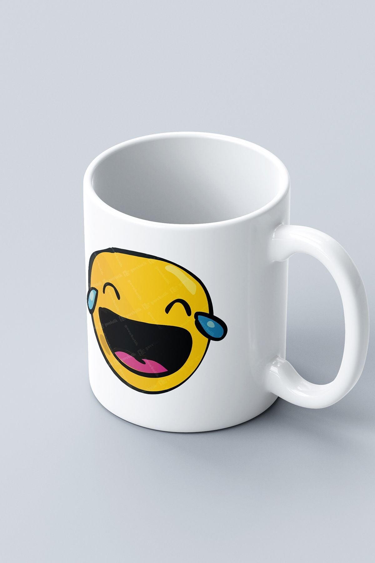 "Smiley Face" Emoji Baskılı Hediyelik Kupa Bardak
