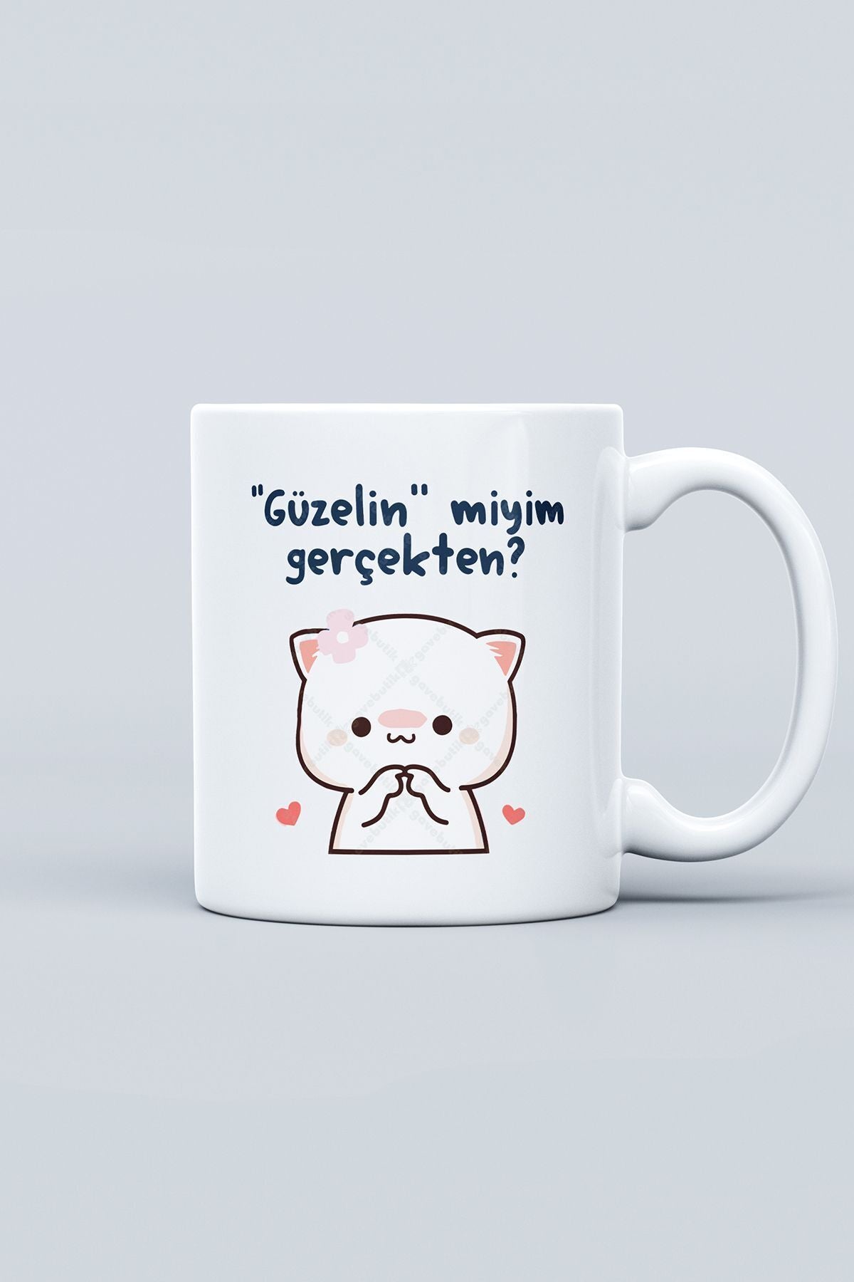 "güzelin Miyim Gerçekten" Baskılı Kupa Bardak - Sevgililer Günü Hediye
