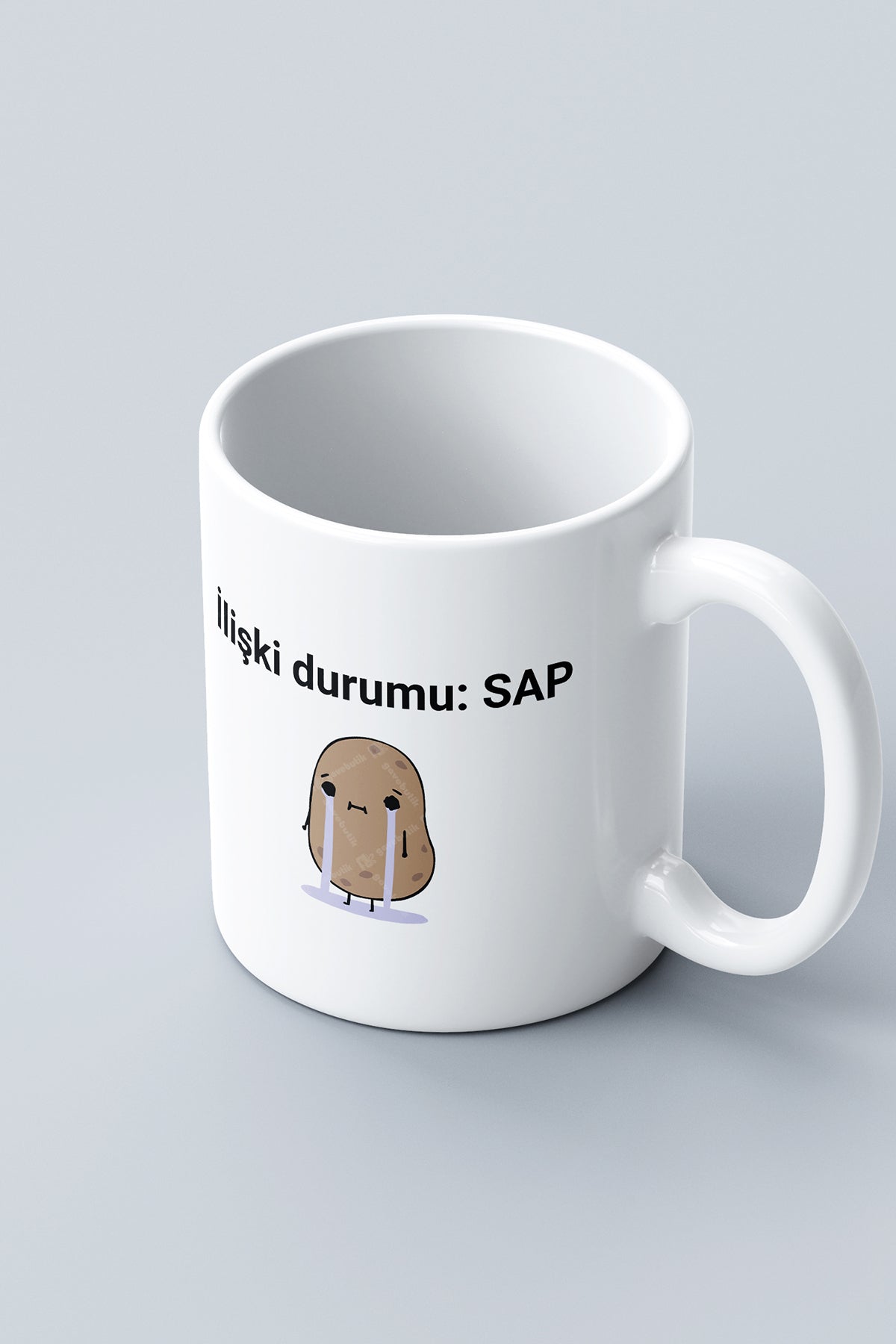 İlişki Durumum Sap Çizgi Karakter Baskılı Hediyelik Kupa Bardak