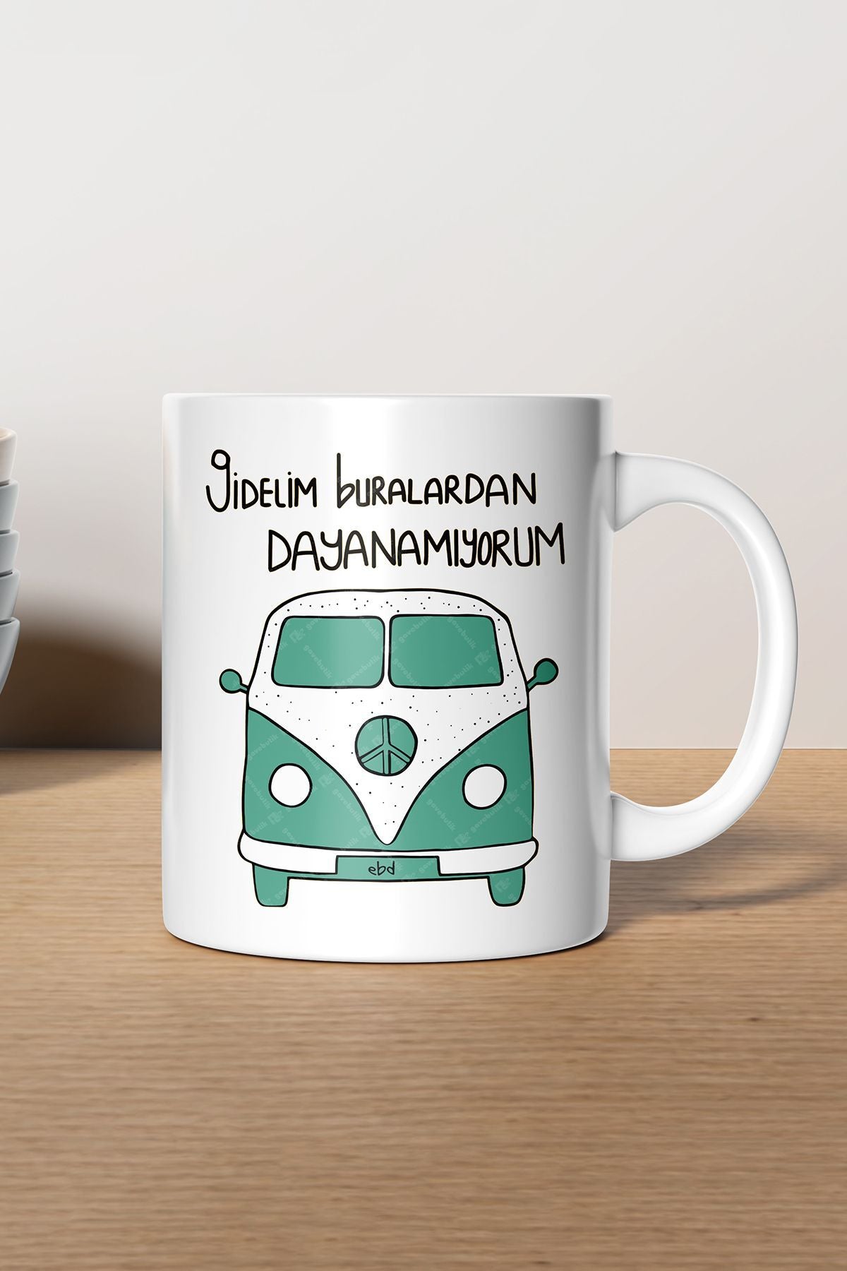 "gidelim Buralardan Dayanamıyorum" Baskılı Kupa Bardak - Sevgililer Günü Hediye