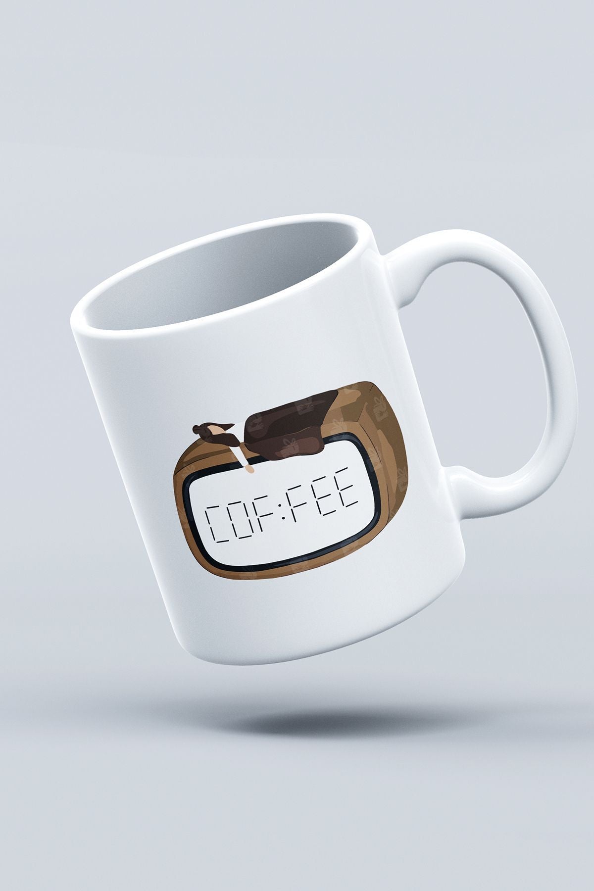 "coffee Alarm Saati" Baskılı Kupa Bardak - Sevgililer Günü Hediye