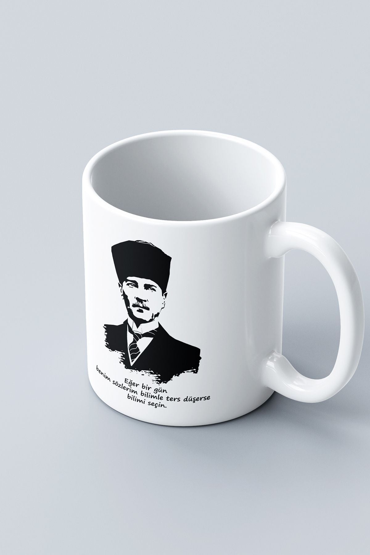 "Atatürk" Baskılı Hediyelik Kupa Bardak A