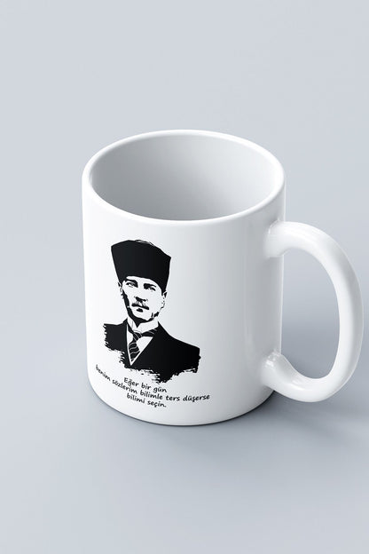 "Atatürk" Baskılı Hediyelik Kupa Bardak A