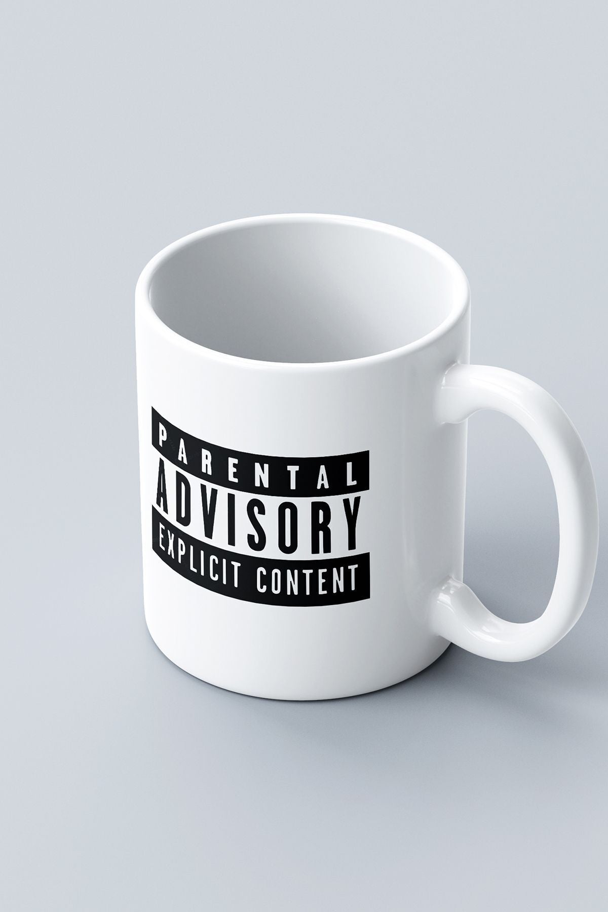 "Parental Advisory Explicit Content" Baskılı Hediyelik Kupa Bardak