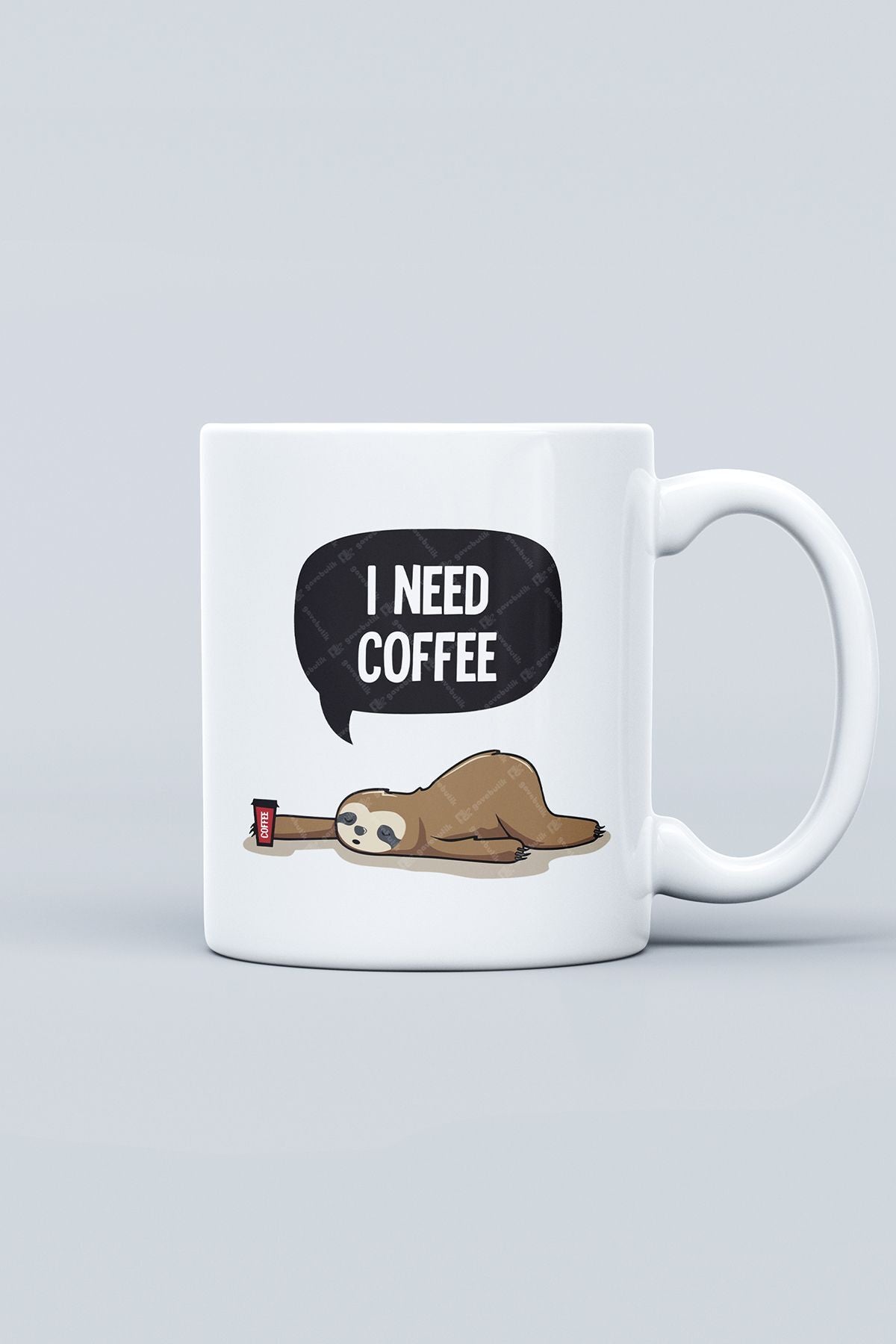"ı Need Coffee" Baskılı Kupa Bardak - Sevgililer Günü Hediye