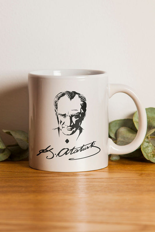 "Atatürk" Baskılı Hediyelik Kupa Bardak B