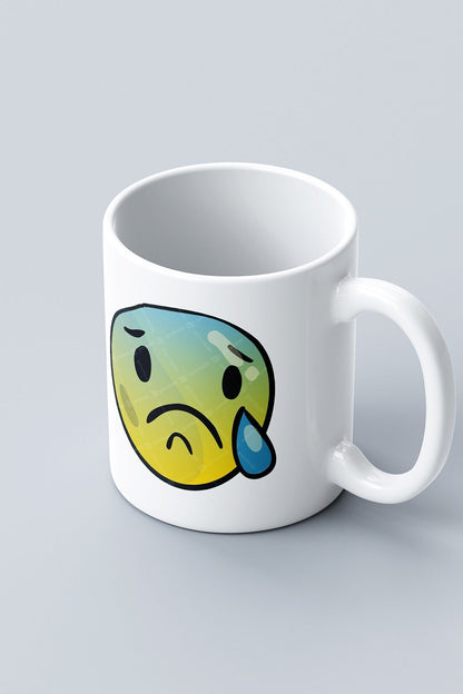 "Crying Face" Emoji Baskılı Hediyelik Kupa Bardak