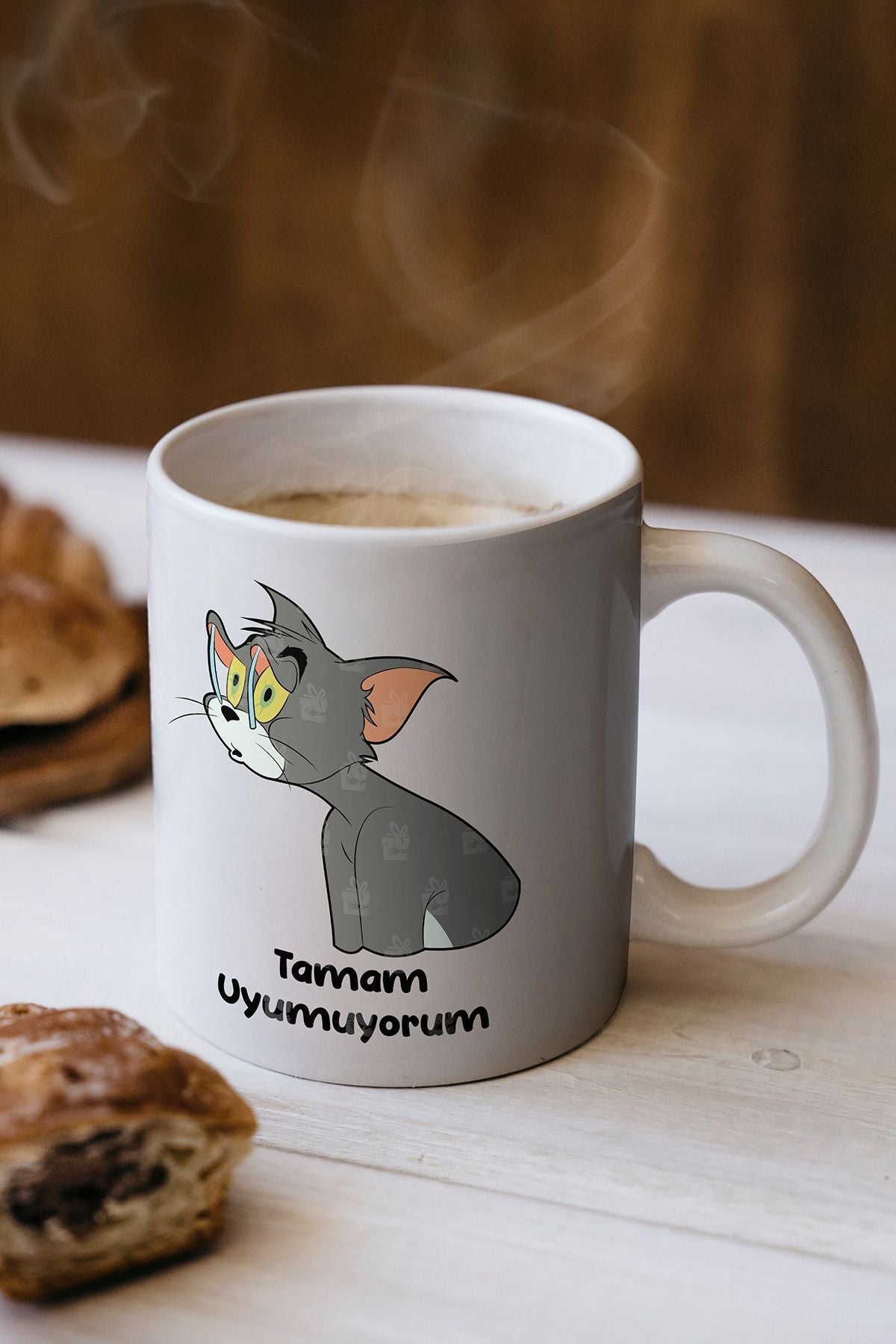 "tamam Uyumuyorum" Baskılı Kupa Bardak - Sevgililer Günü Hediye