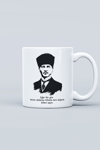 "Atatürk" Baskılı Hediyelik Kupa Bardak A