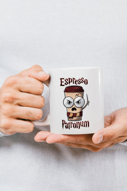 Öğretmenler Günü Hediyesi Espresso Patronum - Harry Potter Baskılı Kupa Bardak