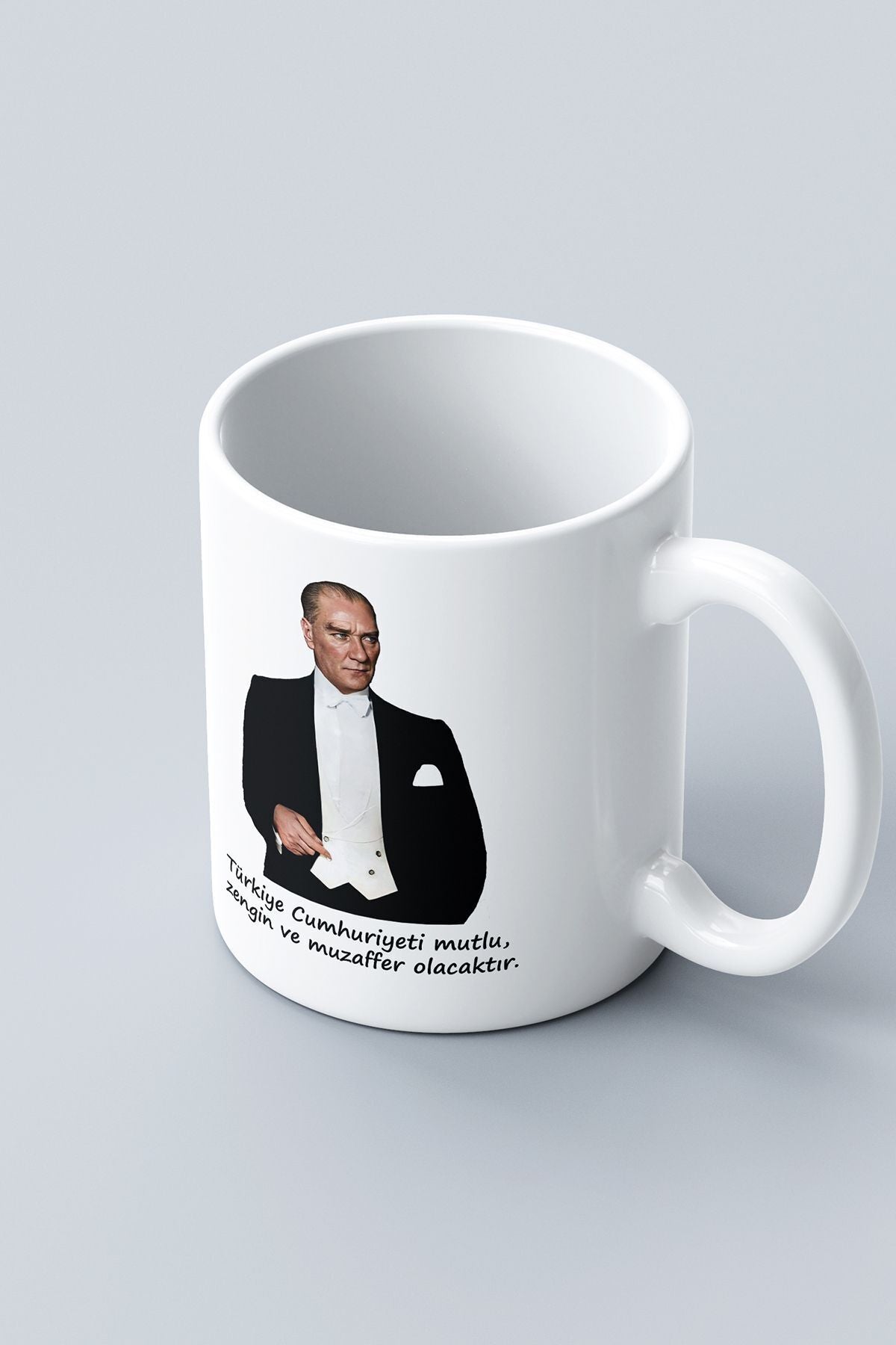 "Atatürk" Baskılı Hediyelik Kupa Bardak F