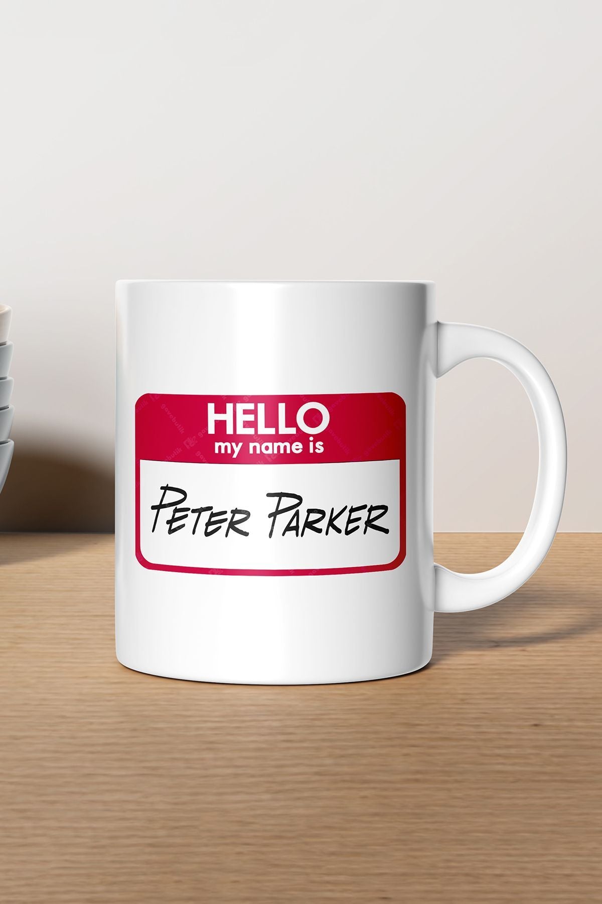 "Hello My Name Is Peter Parker" Baskılı Hediyelik Kupa Bardak