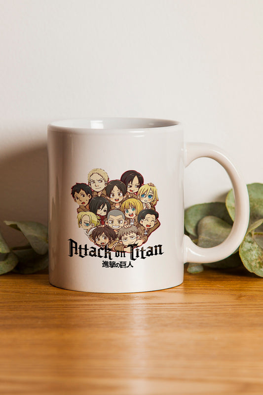 Attack On Titan Baskılı Hediyelik Seramik Kupa Bardak Makinede Yıkanabilir